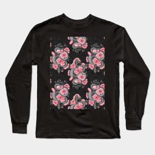 Snakes and  peach roses Long Sleeve T-Shirt